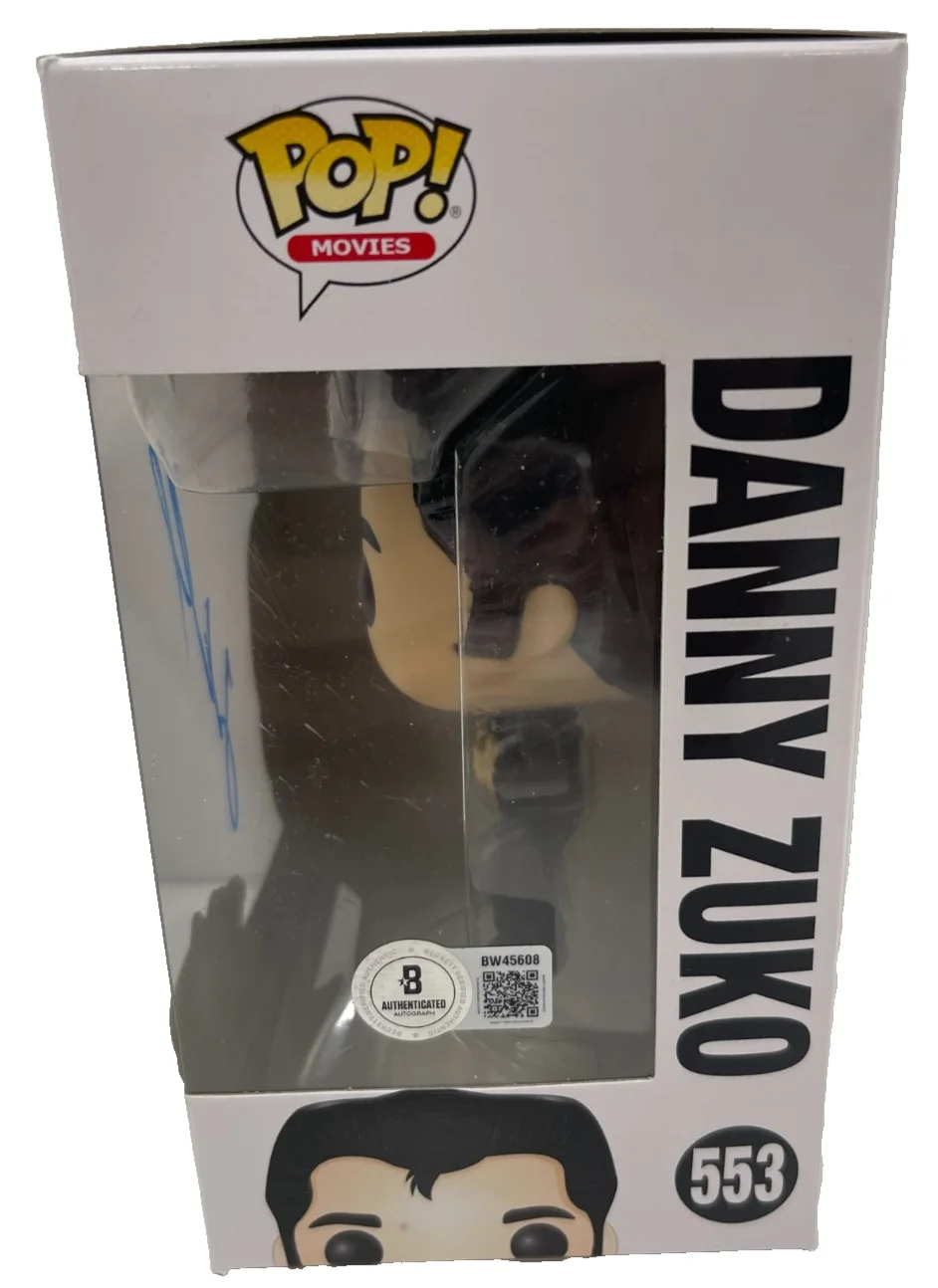 John Travolta — John Travolta Signed Danny Zuko Funko 553 Grease Authentic Autograph Beckett, image 2