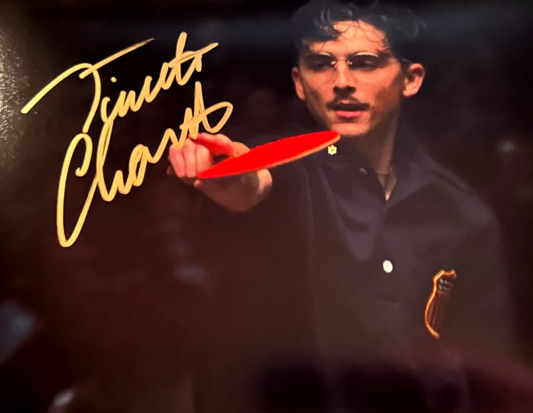 Timothée Chalamet — Timothée Chalamet Signed MARTY SUPREME 8x10" Original Authentic Autograph w/COA, image 3