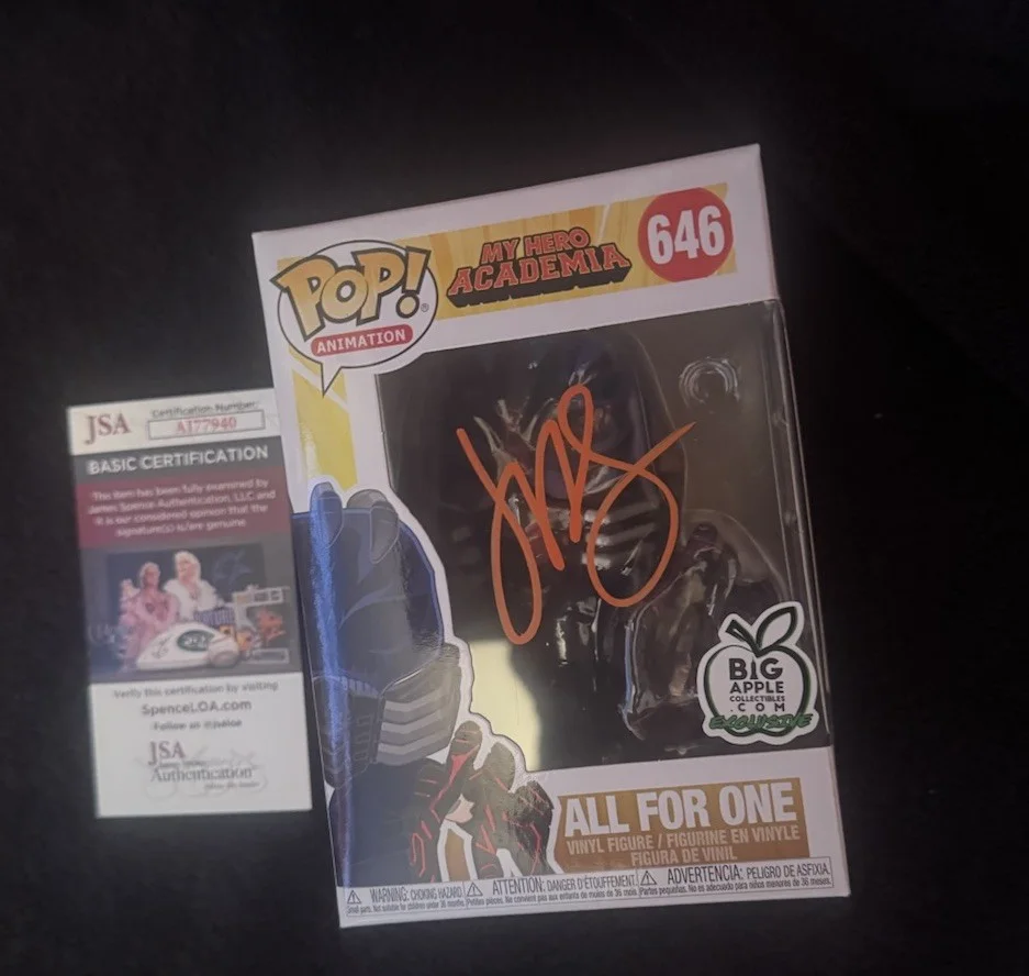 John Swasey — John Swasey SIGNED AUTOGRAPHED My Hero Academia All For One Funko Pop 646 JSA
