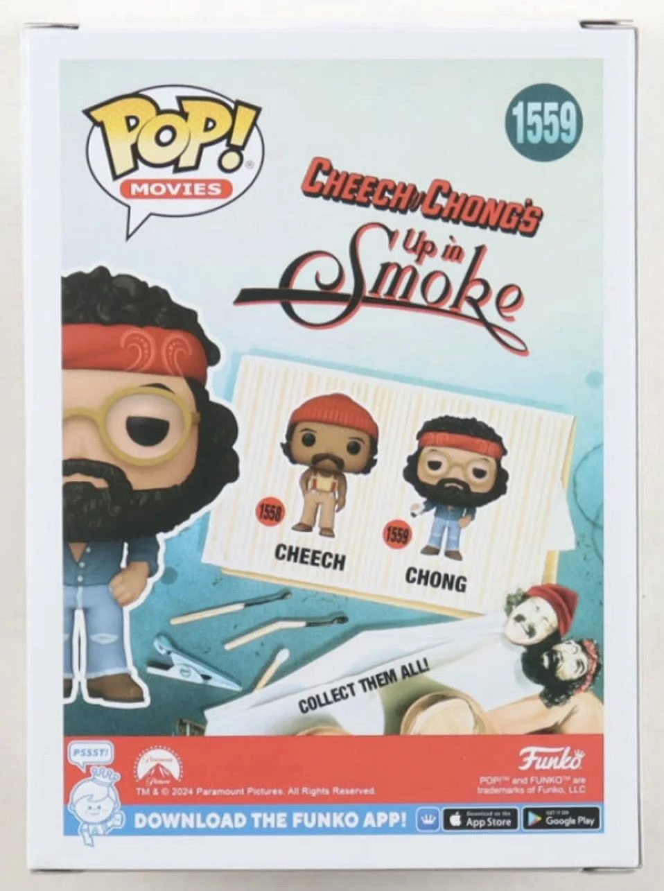 Tommy Chong — Tommy Chong Signed Cheech & Chong's: Up in Smoke #1559 Chong Funko Pop (Beckett), изображение 4