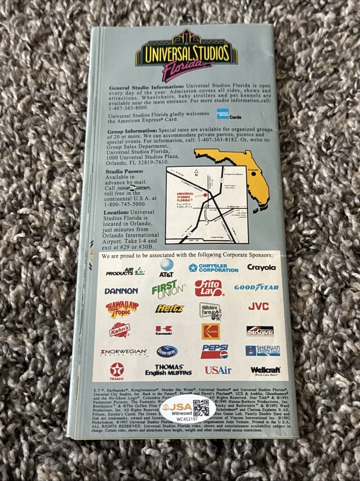 Christopher Lloyd Autographed 1993 Universal Studios Florida Promo Guide JSA COA, image 2