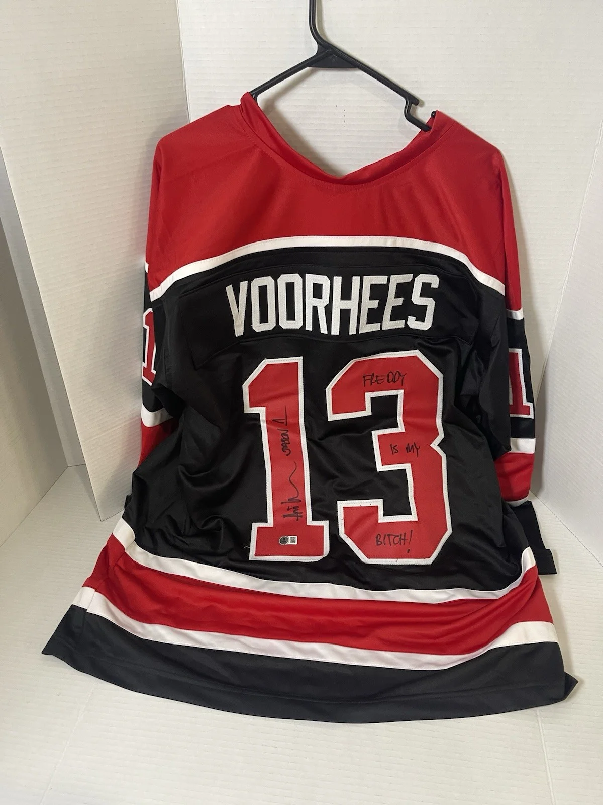 Air Lehman Puck Hcky Slashers Signed Vorhees Jersey #13 Sz XL, изображение 3