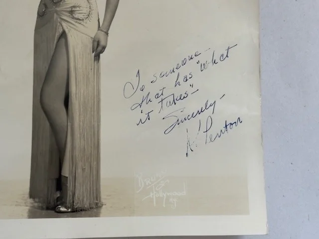 Vtg 50's Kay Penton Jazz Big Band Singer Bruno Hollywood Photo Autograph Signed, изображение 5