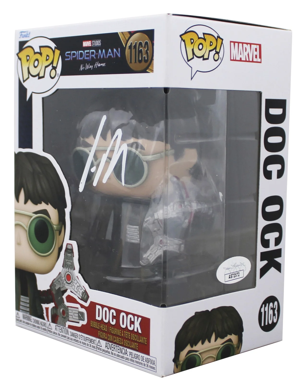 Alfred Molina — Alfred Molina Spiderman Signed Doc Ock #1163 Funko Pop Vinyl Figure JSA #AS72572, image 2