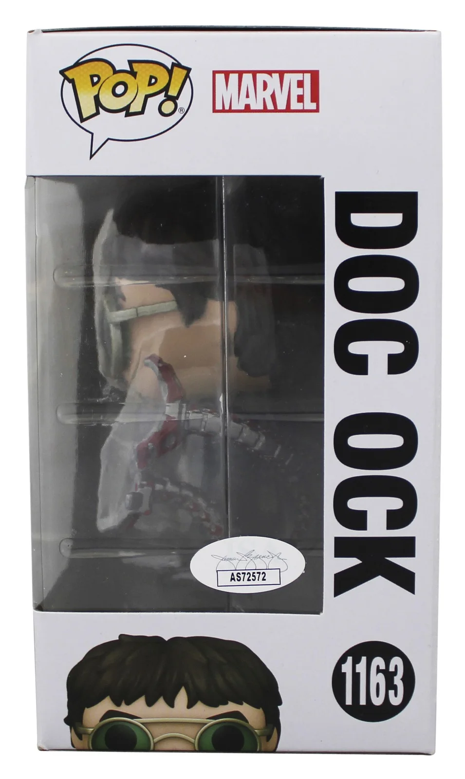 Alfred Molina — Alfred Molina Spiderman Signed Doc Ock #1163 Funko Pop Vinyl Figure JSA #AS72572, image 3