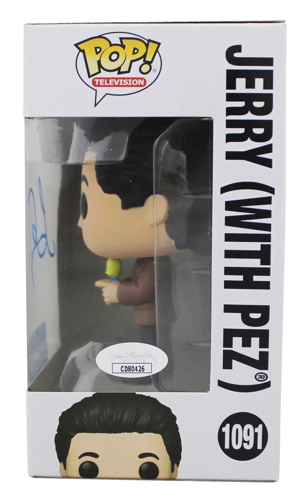 Jerry Seinfeld — Jerry Seinfeld Signed Jerry (With Pez) #1091 Funko Pop Vinyl Figure JSA #CD80426, image 3