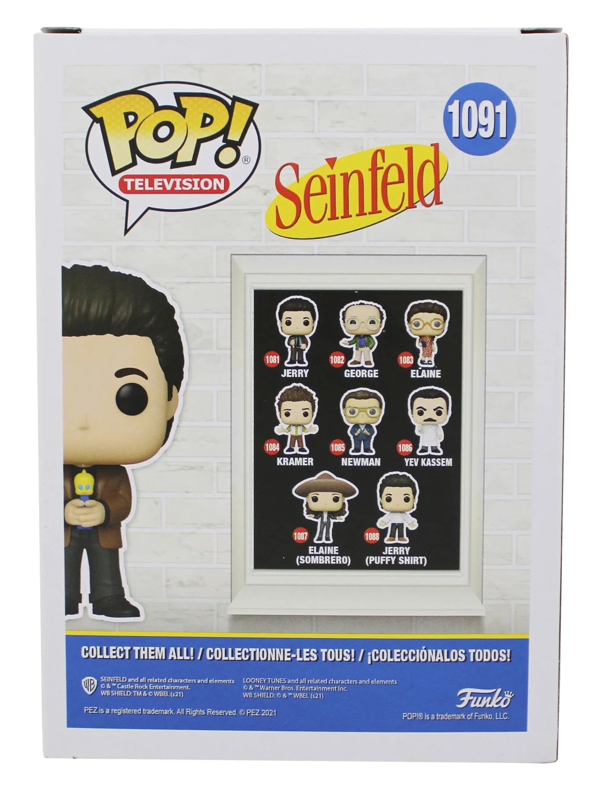 Jerry Seinfeld — Jerry Seinfeld Signed Jerry (With Pez) #1091 Funko Pop Vinyl Figure JSA #CD80426, image 4