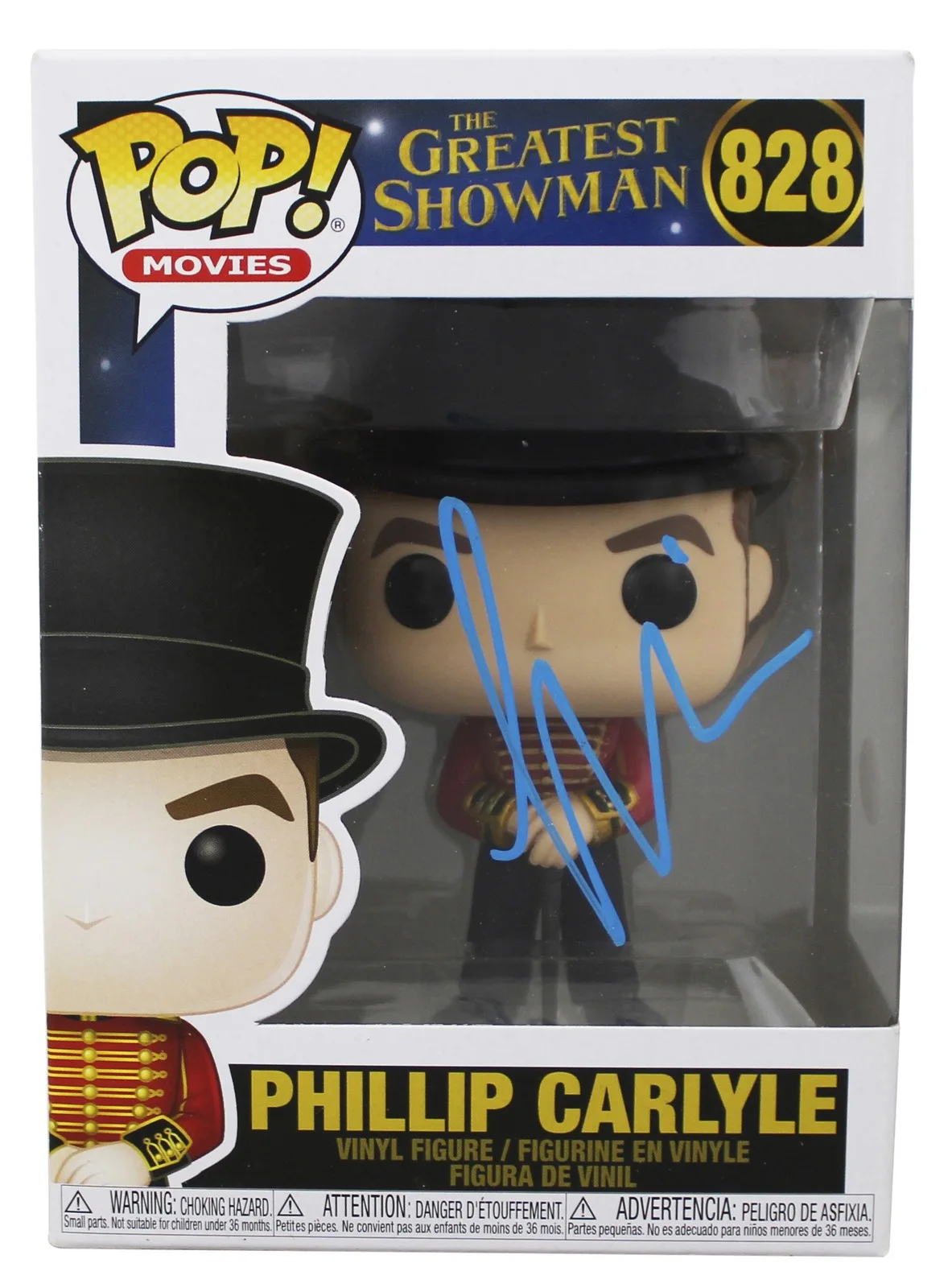 Zac Efron — Zac Efron The Greatest Showman Signed #828 Funko Pop Vinyl Figure JSA #CE80256