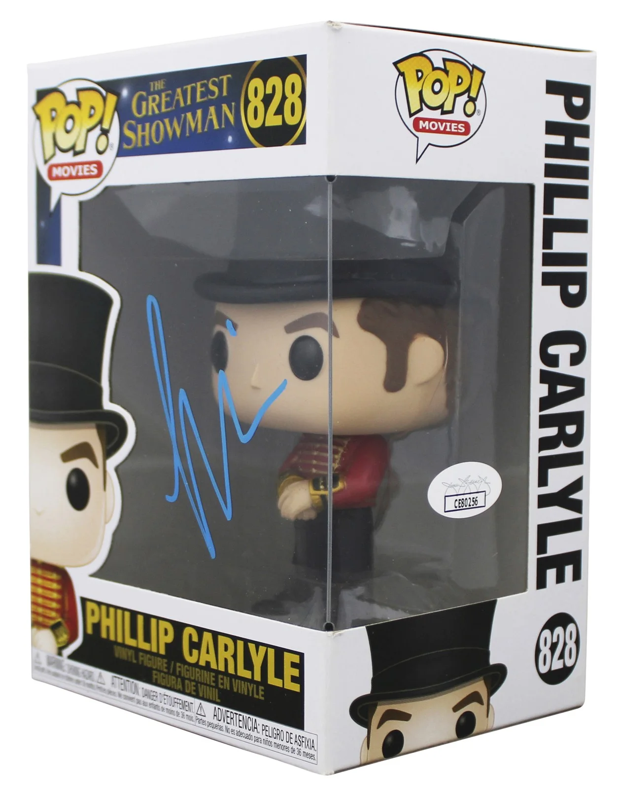 Zac Efron — Zac Efron The Greatest Showman Signed #828 Funko Pop Vinyl Figure JSA #CE80256, изображение 2