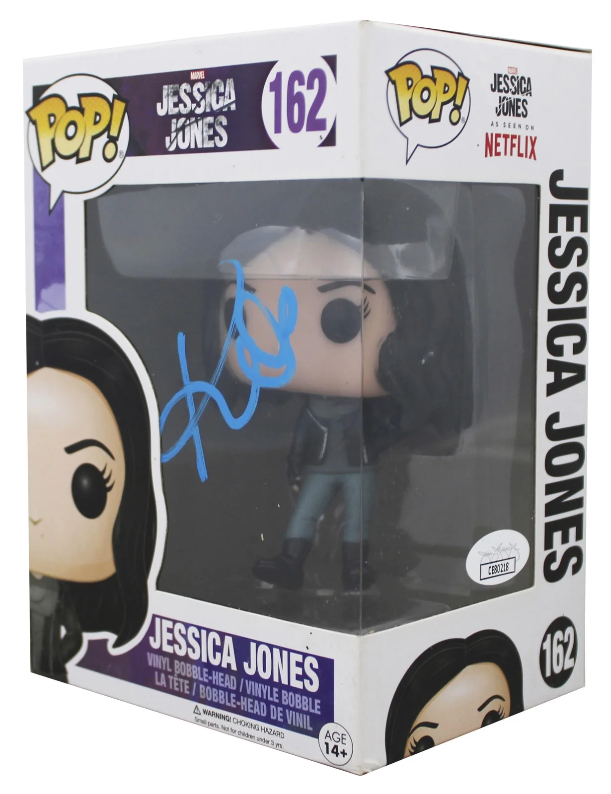 Krysten Ritter — Krysten Ritter Jessica Jones Signed #162 Funko Pop Vinyl Figure JSA #CE80218, image 2