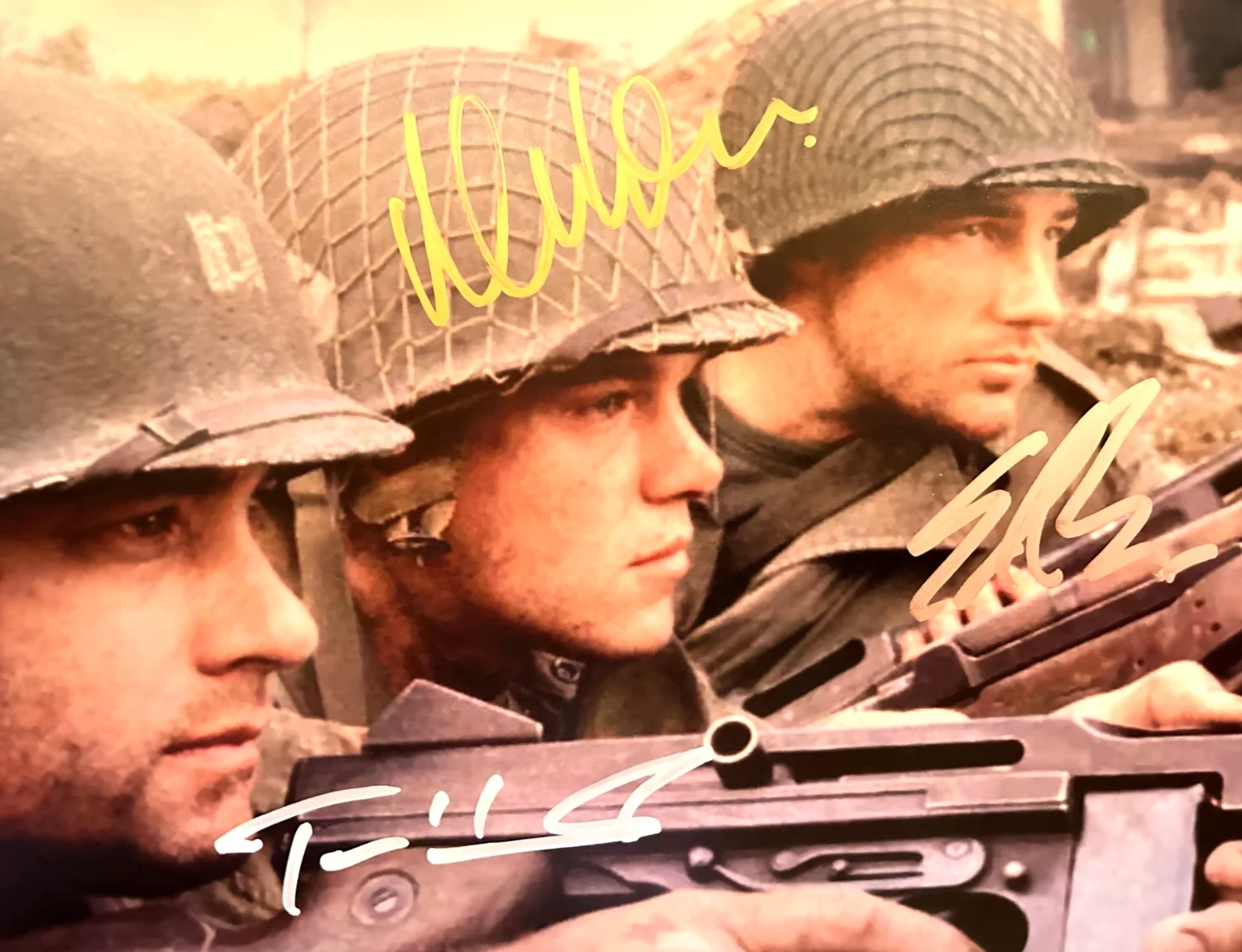 Tom Hanks, Matt Damon, Edward Burns — SAVING PRIVATE RYAN Cast Signed: Hanks, Damon, Burns 8x10" Autographs w/COA, image 3