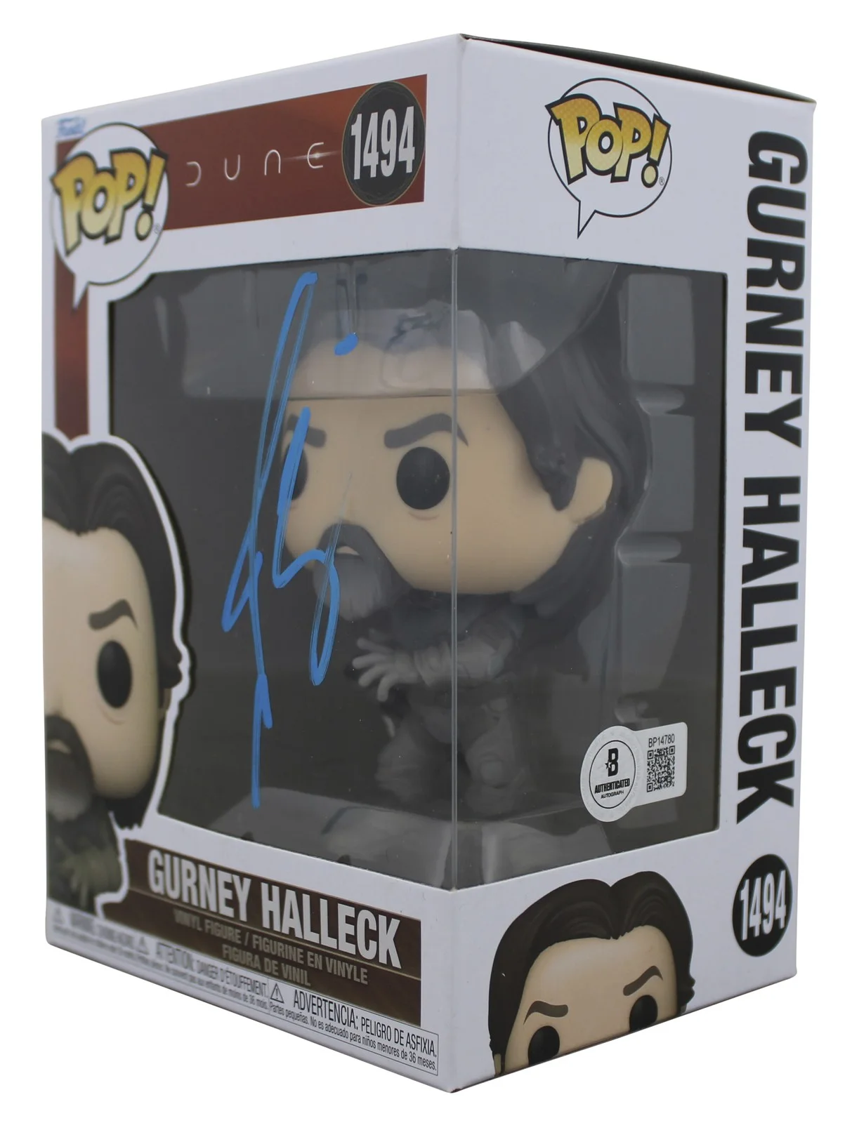 Josh Brolin — Josh Brolin Dune Signed Gurney Halleck #1494 Funko Pop Vinyl Figure BAS, image 2
