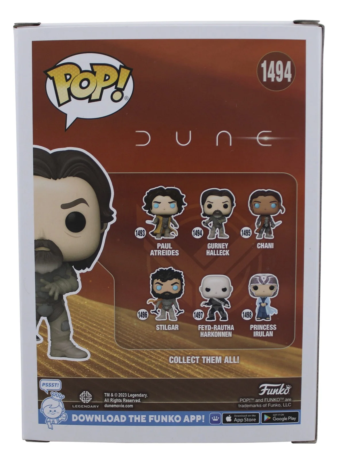 Josh Brolin — Josh Brolin Dune Signed Gurney Halleck #1494 Funko Pop Vinyl Figure BAS, image 5
