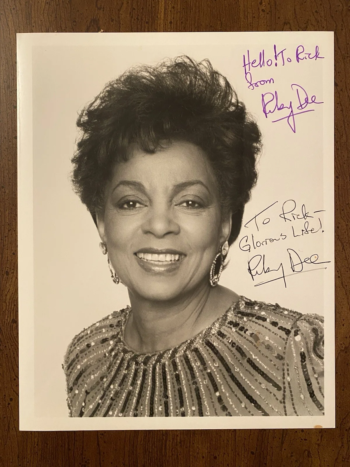 Ruby Dee — Ruby Dee Signed Autographed Photo A Raisin In The Sun Buck And The Preacher