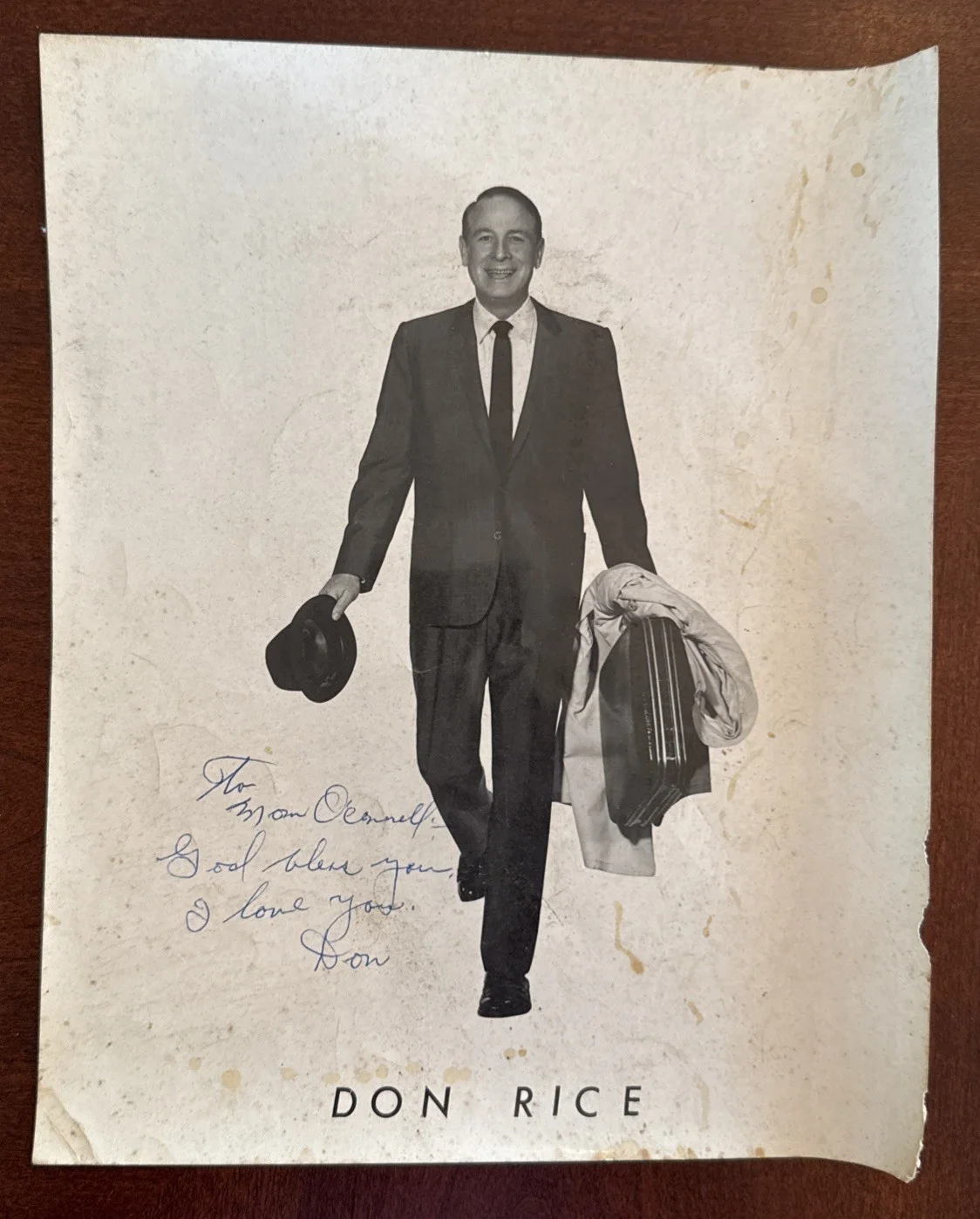 Don Rice III — (2) Autographed 8x10 Photos of Actor/Comedian Don Rice III, Deceased In 2000, изображение 5