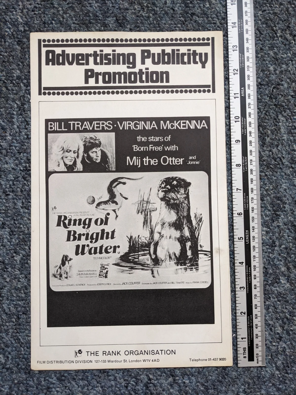 RING OF BRIGHT WATER 2x Publicity Items., image 2