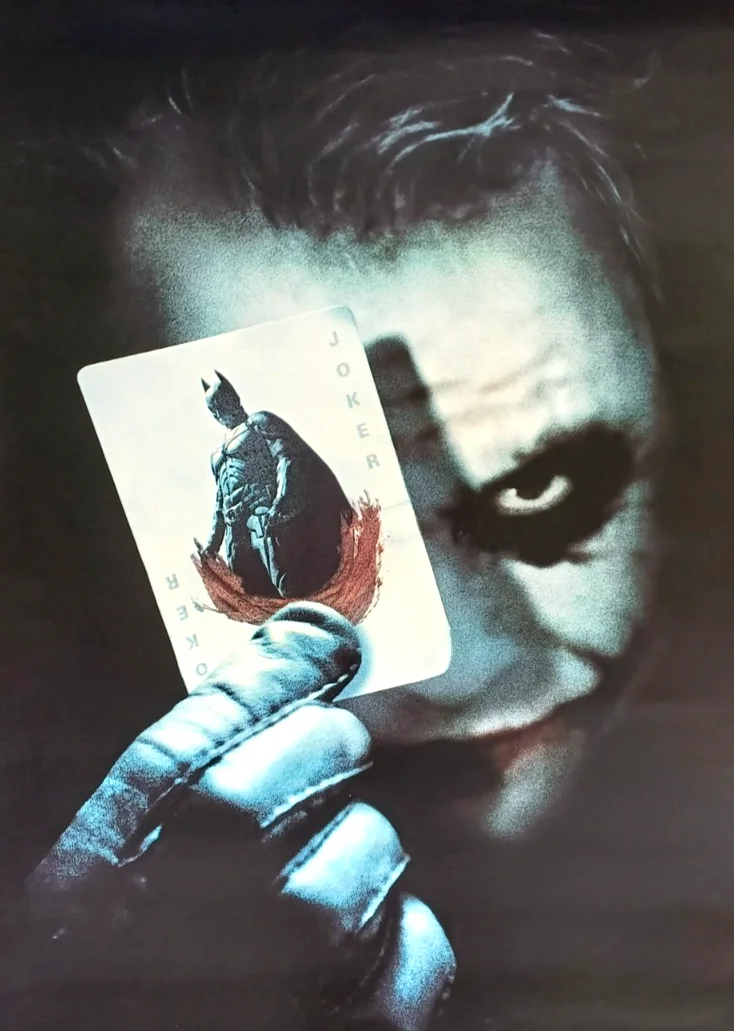 July 2008 - 1st Joker Card advance teaser cinema Banner 8 ft 5 ft Dark Knight, изображение 2