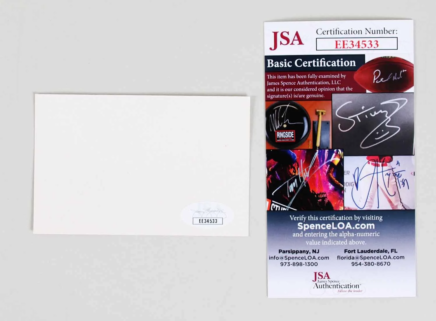 Lauren Bacall Signed Index Card - COA JSA, image 2