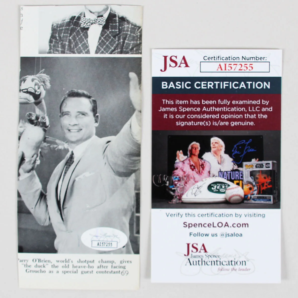 Jerry Lester Signed Photo - COA JSA, image 3
