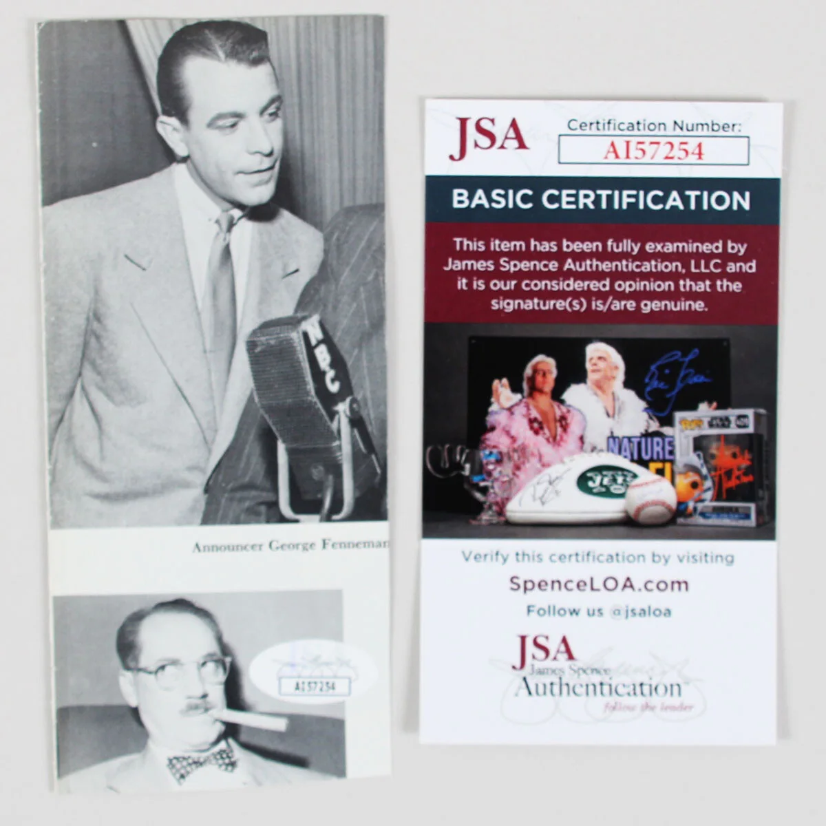Jerry Lester & Morey Amsterdam Signed Photo - COA JSA, image 4