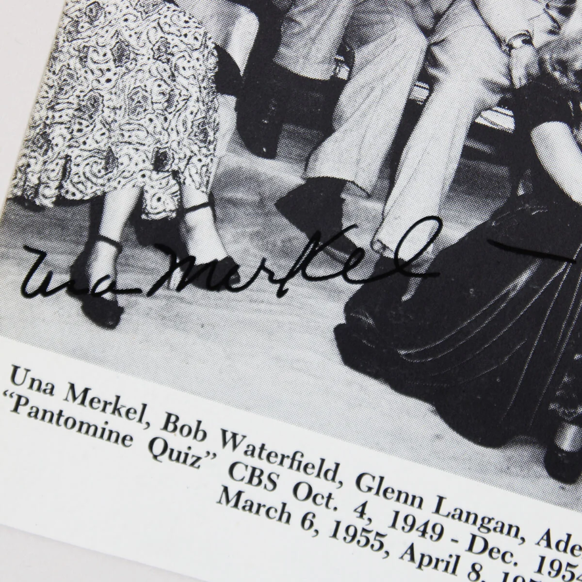 Una Merkel & Dennis James Signed Photo - COA JSA, image 3