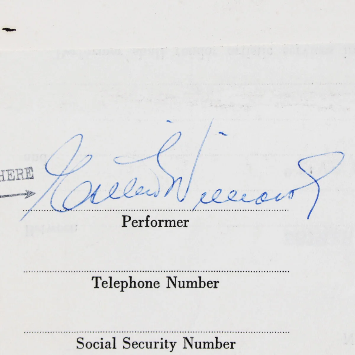 Esther Williams Signed Contract "I've Got a Secret" Television Show - COA JSA, изображение 2