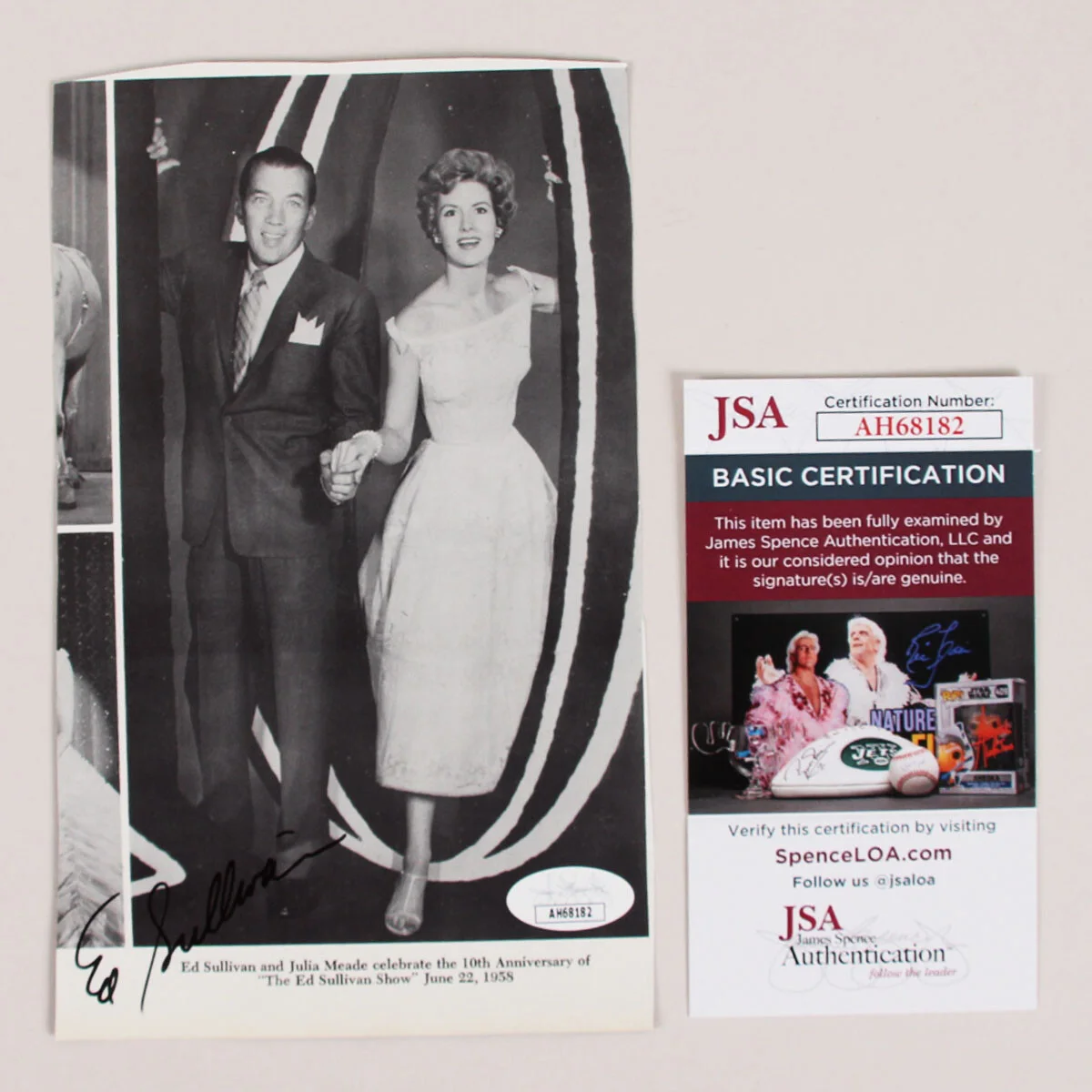 Ed Sullivan Signed Photo VINTAGE ERA - COA JSA, image 4