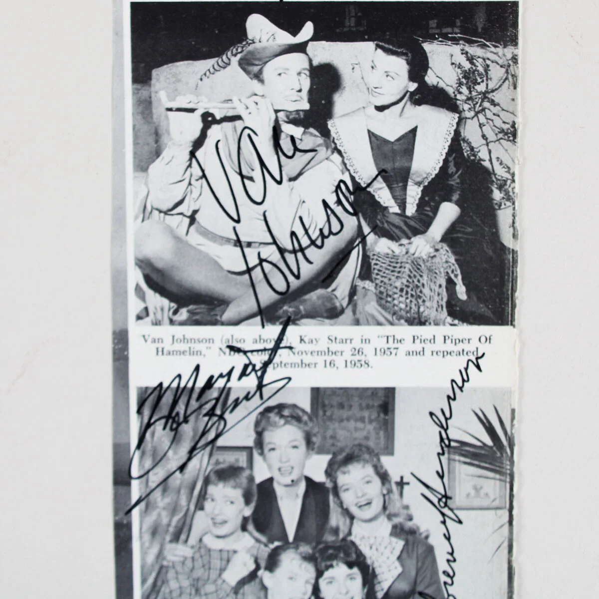 1959 Television Stars Signed Photo (11) Van Johnson, Florence Henderson, etc...., изображение 3