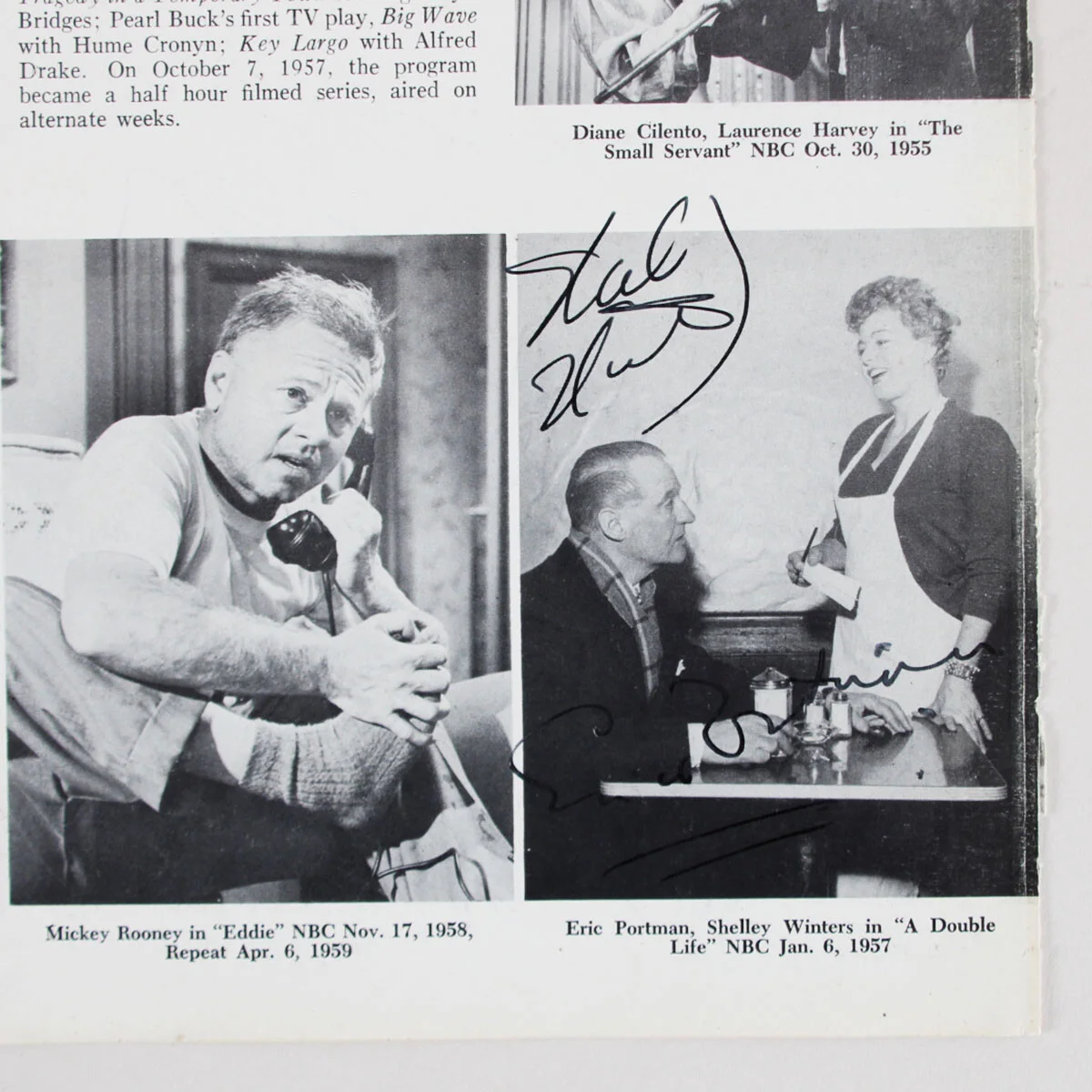 1959 Television Stars Signed Photo (22) Lillian Gish, Phyllis Newman, etc. - ..., изображение 5
