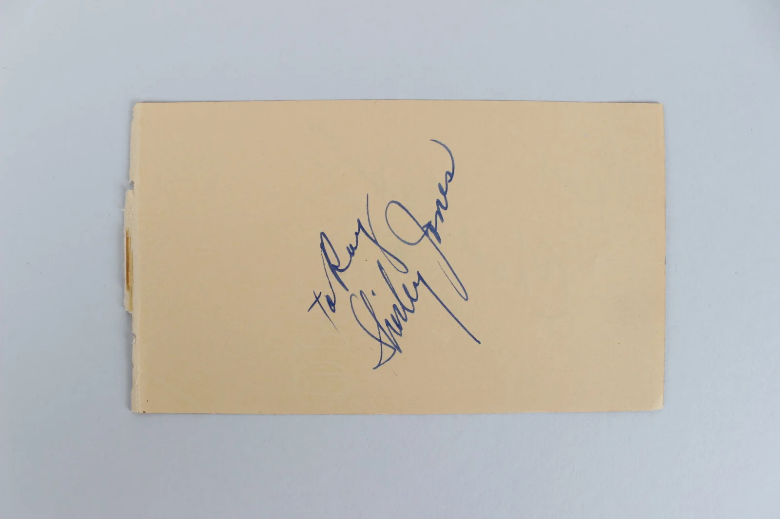 Charles Coburn Signed Cut w/Shirley Jones - COA JSA, image 2