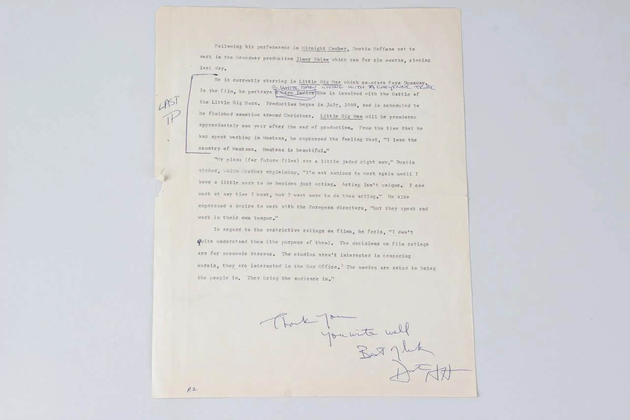 Dustin Hoffman Signed Interview News Article - COA JSA, image 4