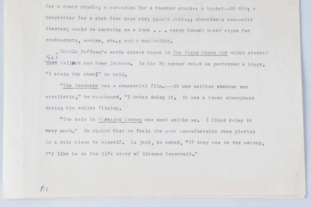 Dustin Hoffman Signed Interview News Article - COA JSA, image 5
