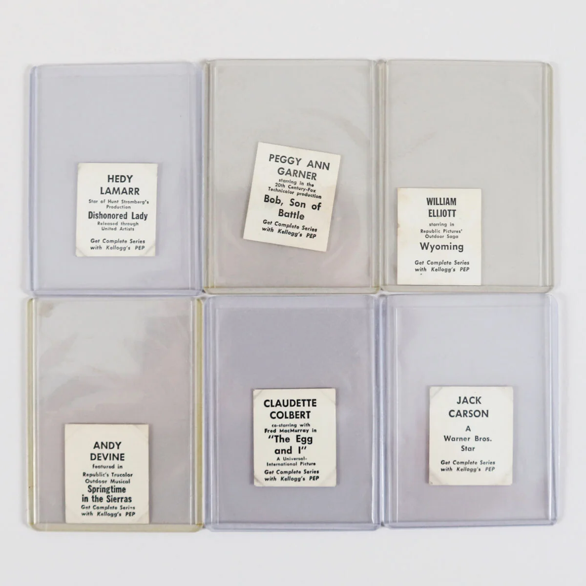 1947 Kelloggs Pep Star Movie & Athletic Stars 24 Card Set + Original Photo Album, изображение 3