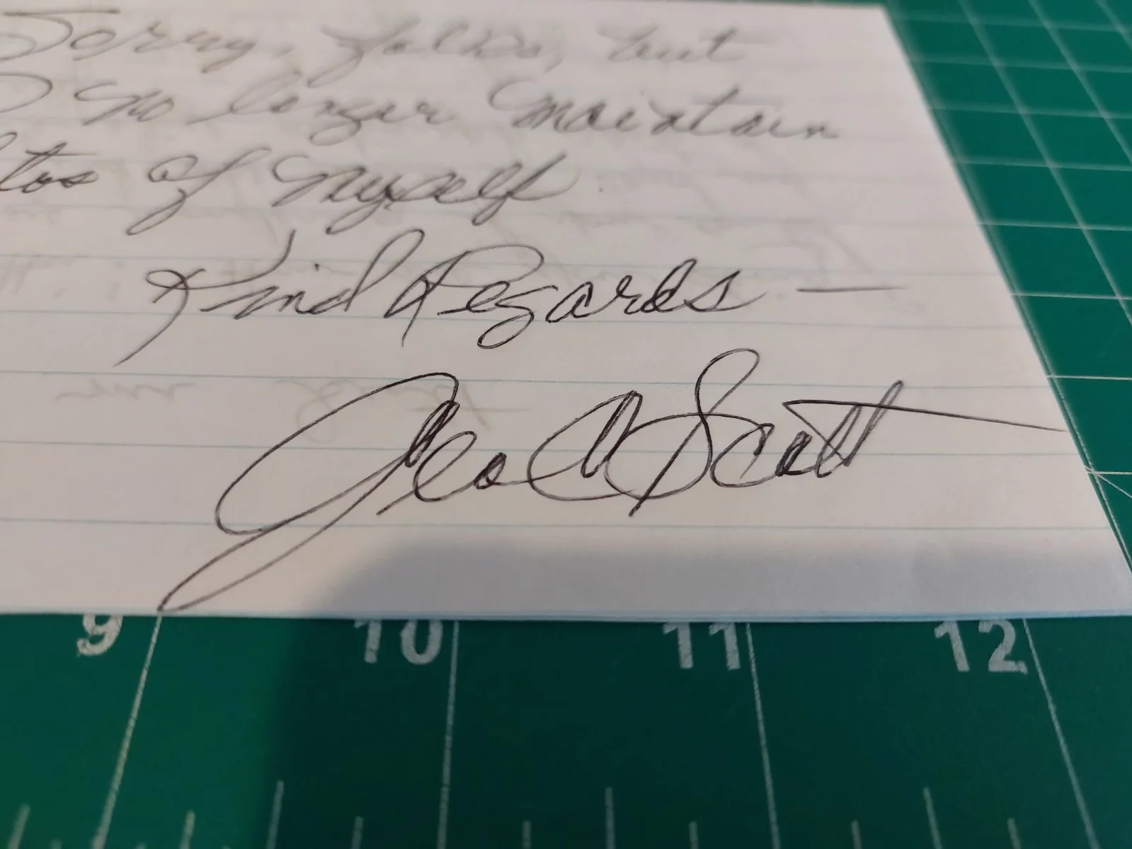 George C Scott — George C. Scott Signed Letter Personalized Paper, image 2