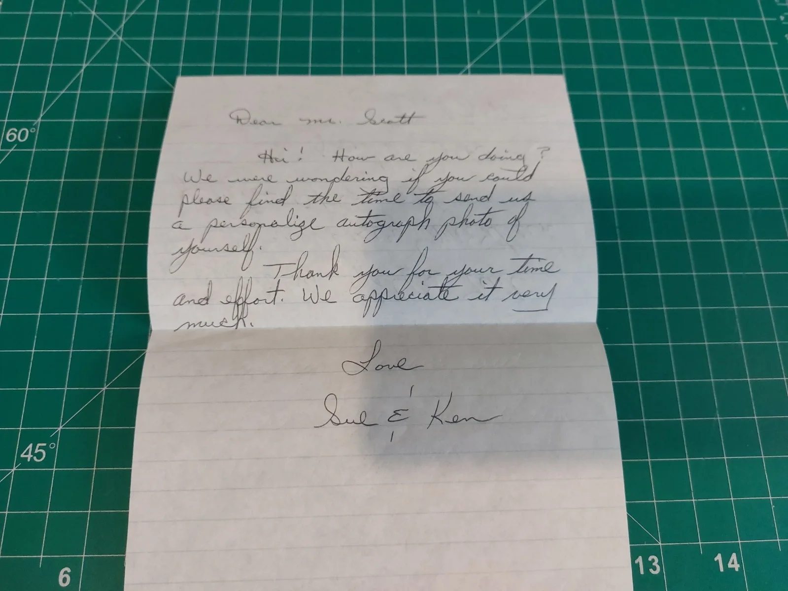 George C Scott — George C. Scott Signed Letter Personalized Paper, image 3