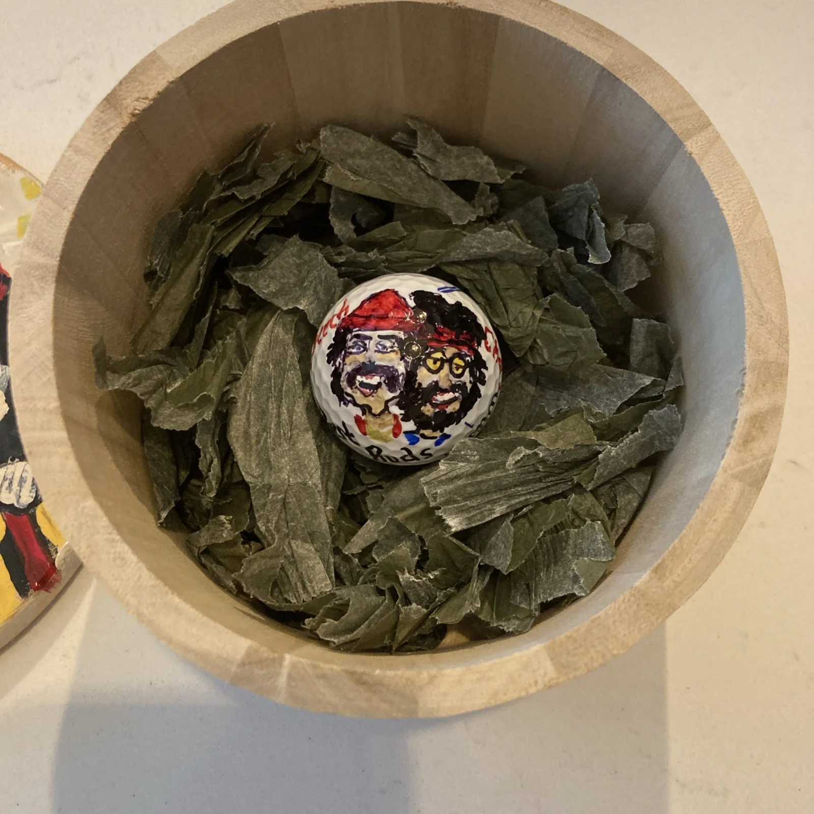 Cheech & Chong Party Box , Special Best Buds Golf Ball By Artist RAC Goofyart, изображение 2