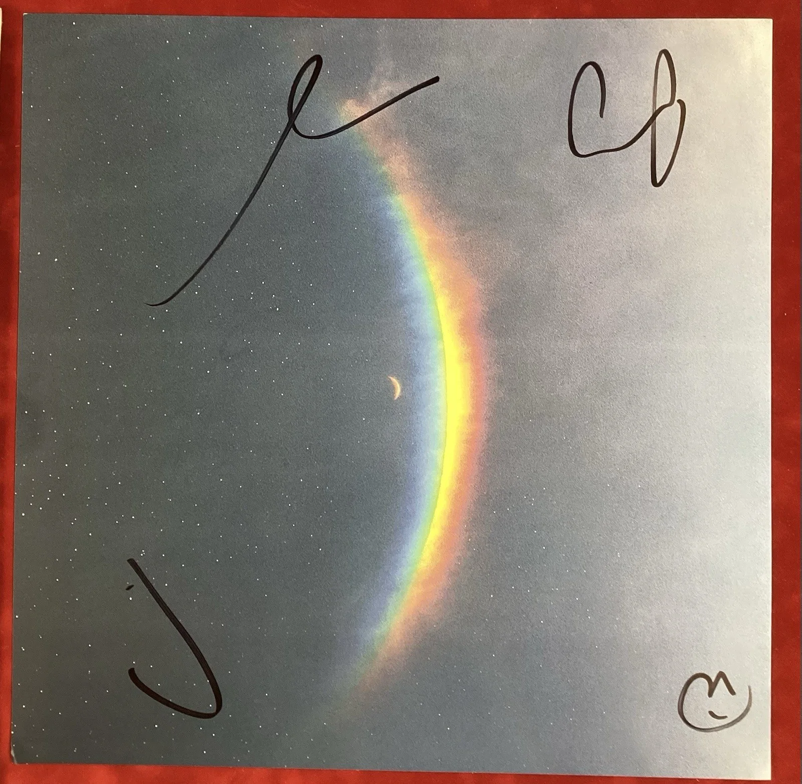 Coldplay Signed Moon Music 12x12 Album Flat& Pink Vinyl Full Band Autograph TPG, изображение 3
