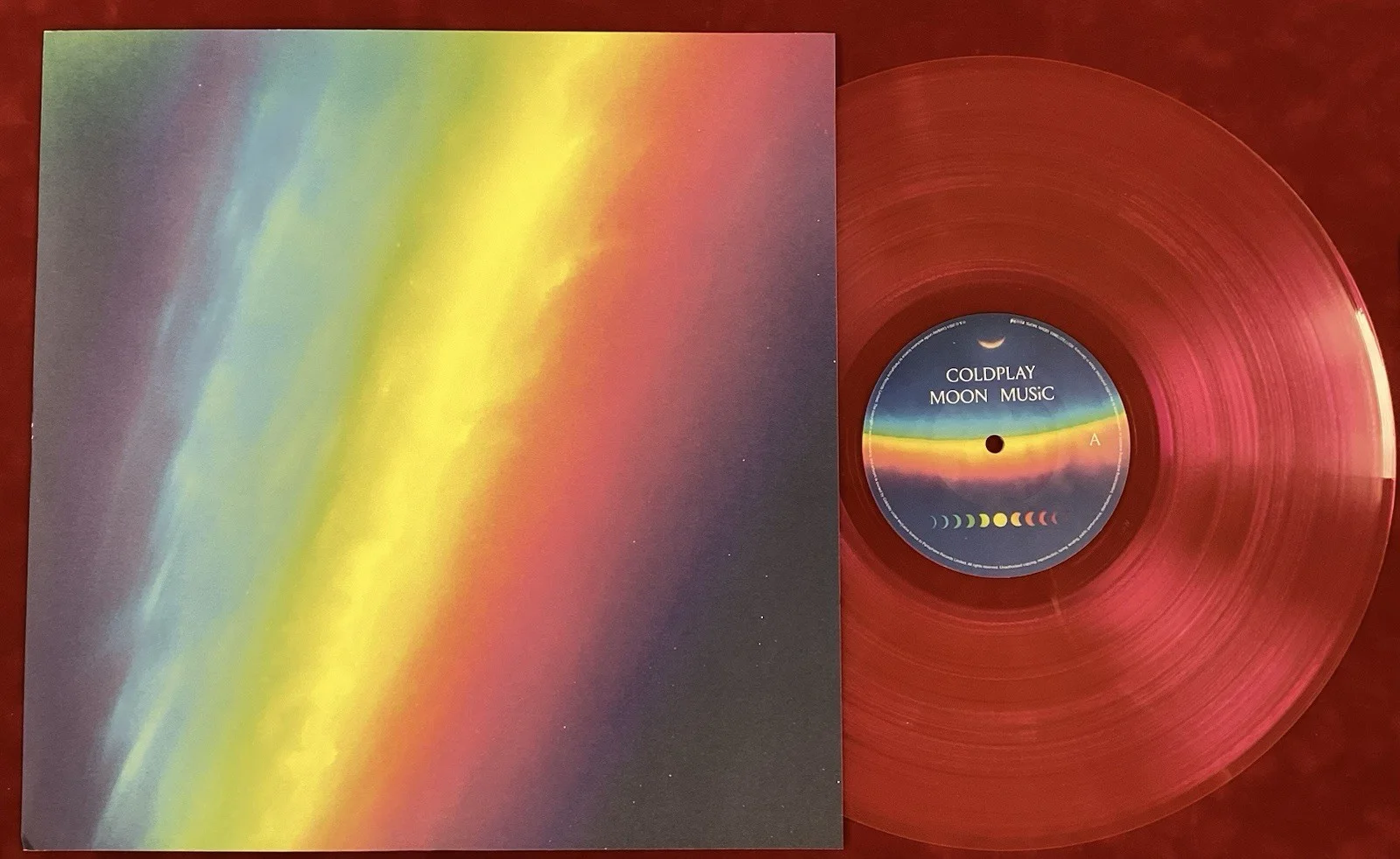 Coldplay Signed Moon Music 12x12 Album Flat& Pink Vinyl Full Band Autograph TPG, изображение 4