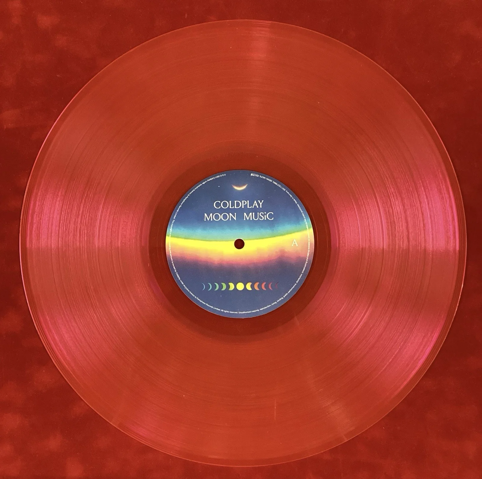 Coldplay Signed Moon Music 12x12 Album Flat& Pink Vinyl Full Band Autograph TPG, изображение 5
