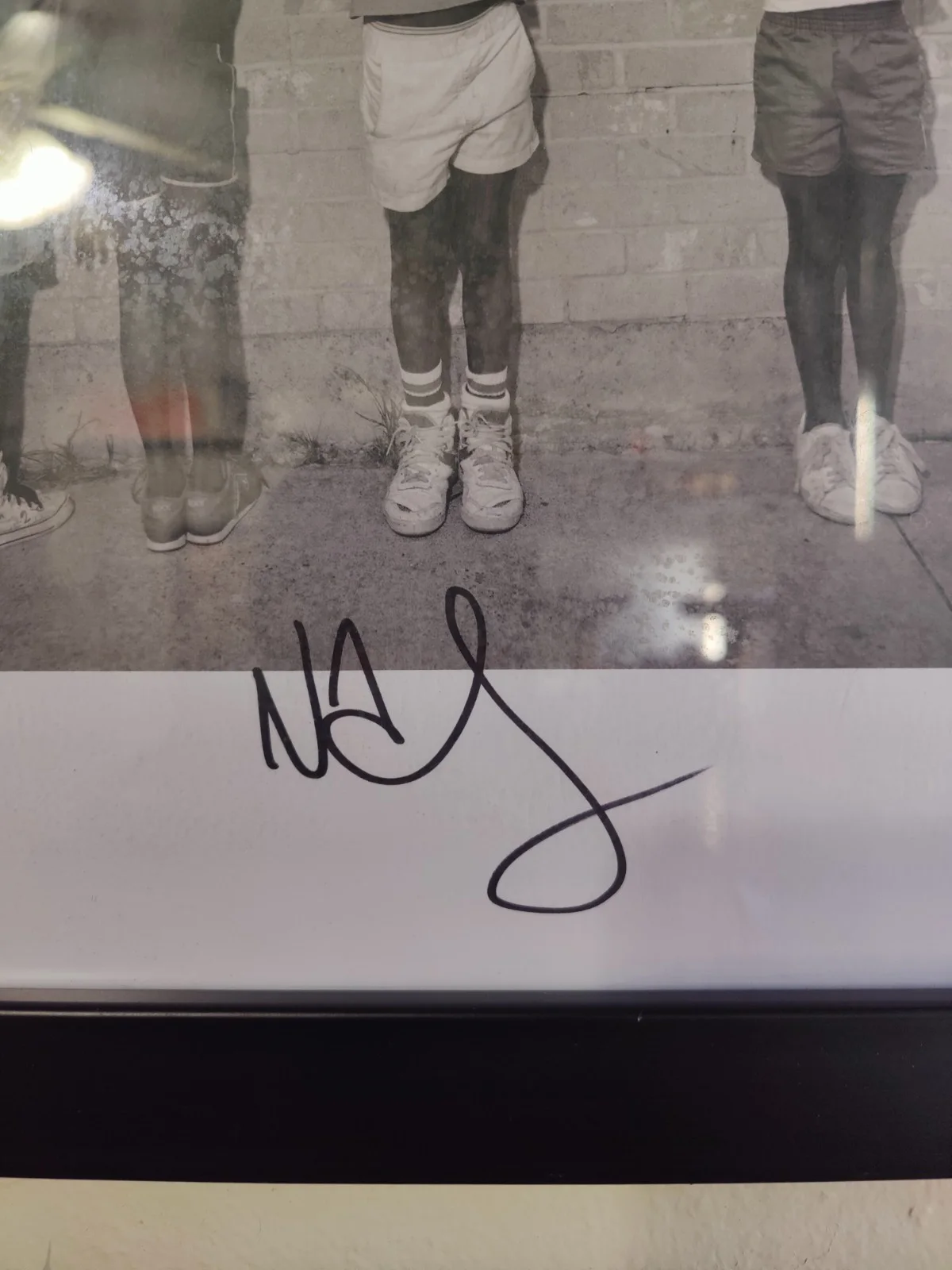 NAS Nasir AUTOGRAPHED 11x14” black and white lithograph art print Framed, изображение 2