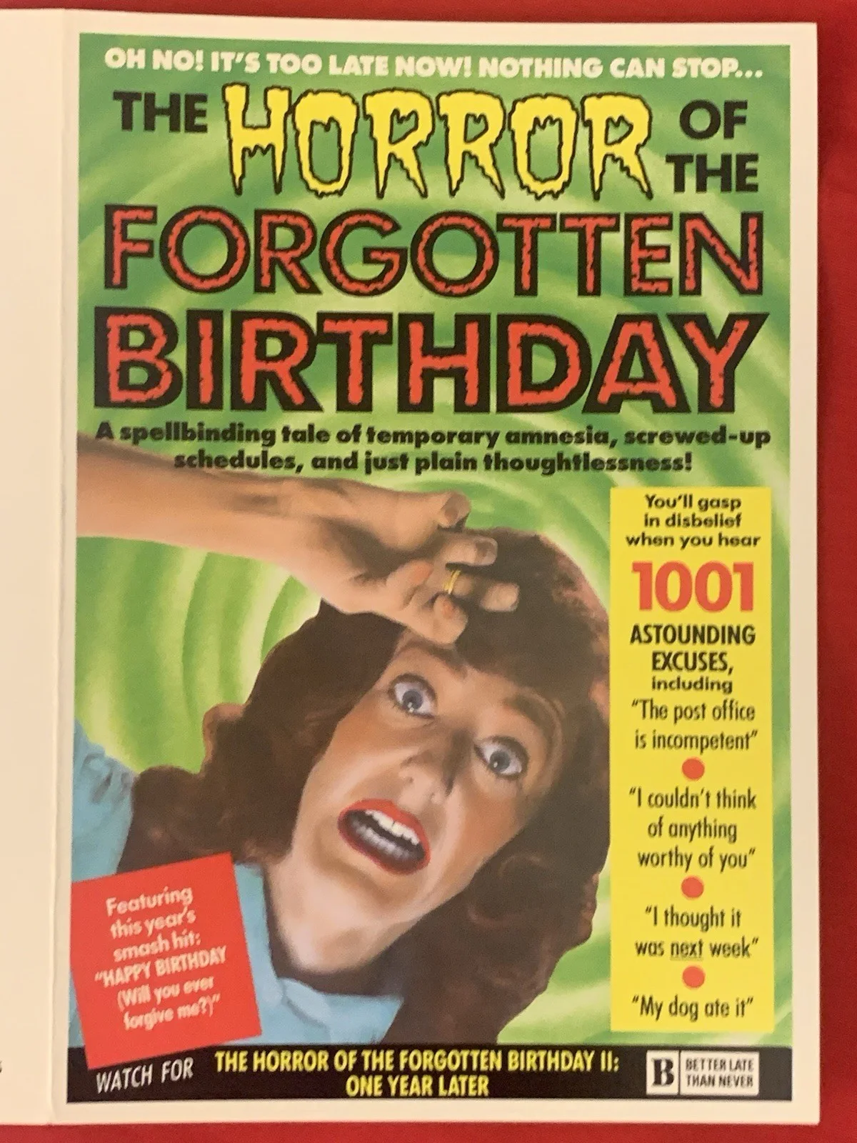 Julie Harris — Vincent Price Estate Signed Horror Birthday Card From Julie Harris! 16d