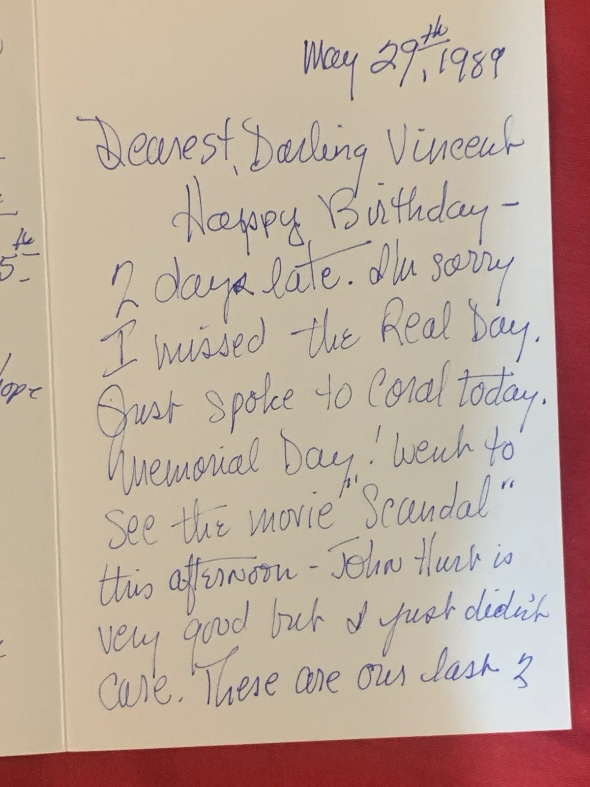 Julie Harris — Vincent Price Estate Signed Horror Birthday Card From Julie Harris! 16d, изображение 4