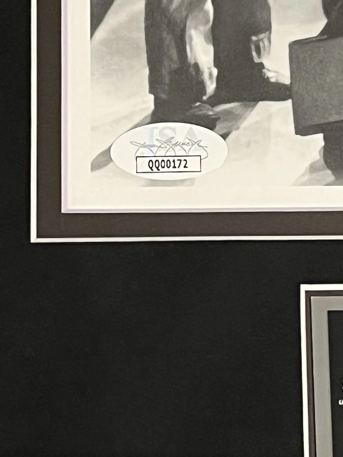 Gordon Lee / Tommy Bond — 11x14 FRAMED LITTLE RASCALS Gordon"PORKY"Lee Tommy"BUTCH"Bond 8x10 signed JSA, image 3