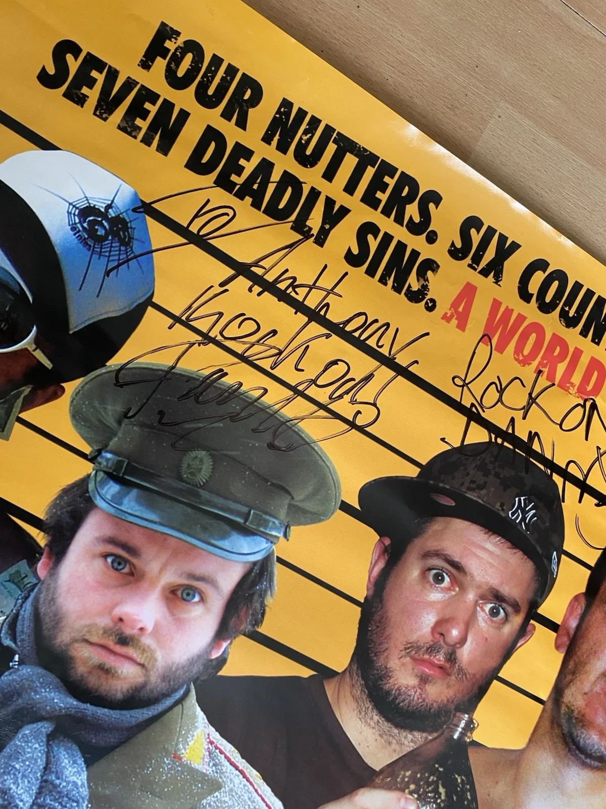 DIRTY SANCHEZ THE MOVIE DVD PROMO POSTER Hand Signed Autograph By Cast RARE, изображение 2