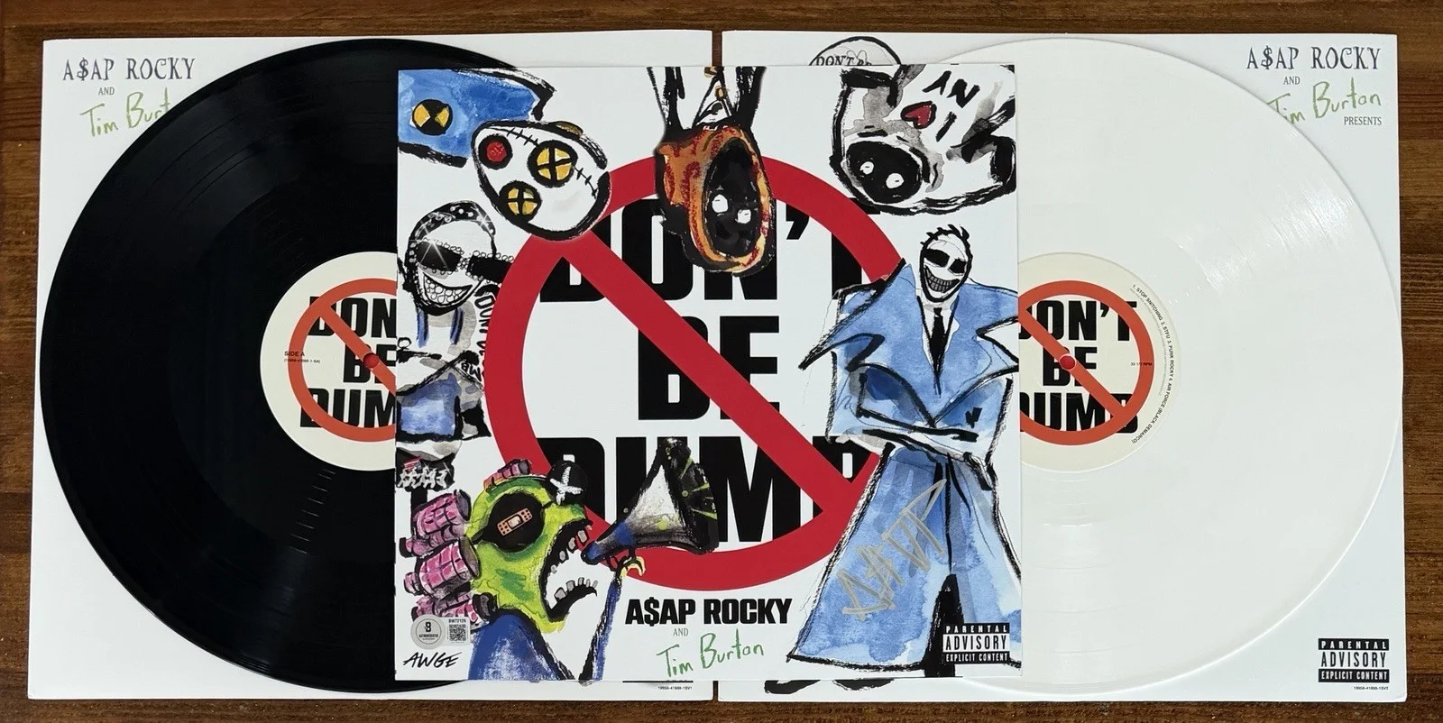 ASAP Rocky SIGNED Don’t Be Dumb Album Card & 2LP Vinyl Beckett BAS COA Autograph, изображение 2