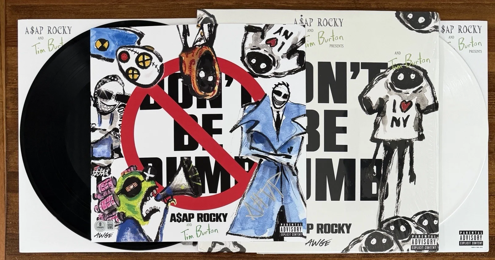 ASAP Rocky SIGNED Don’t Be Dumb Art Card & 2LP Vinyl Beckett BAS COA Autograph, изображение 3