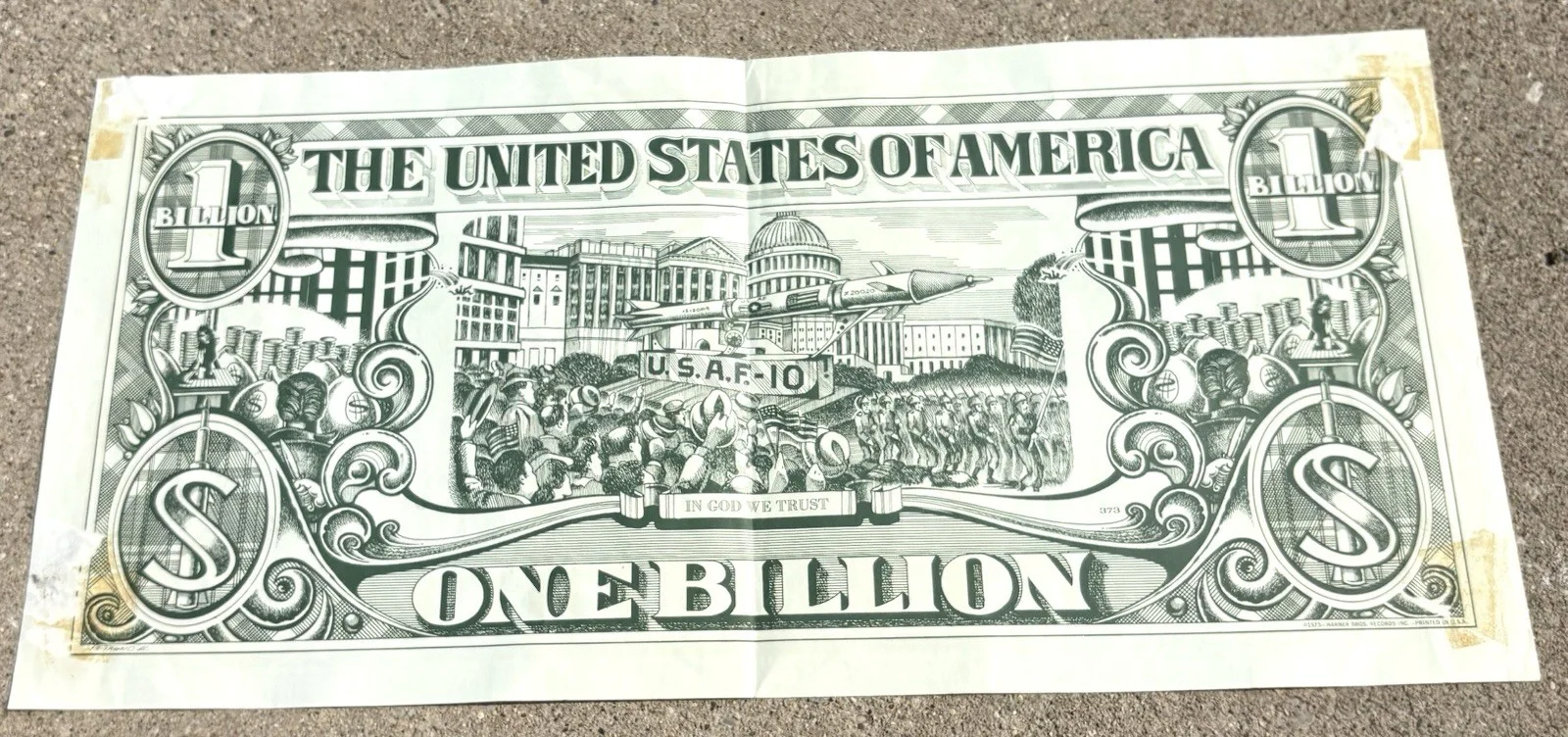 ALICE COOPER SIGNED Billion Dollar Babies Bill JSA COA Vinyl Insert, image 3