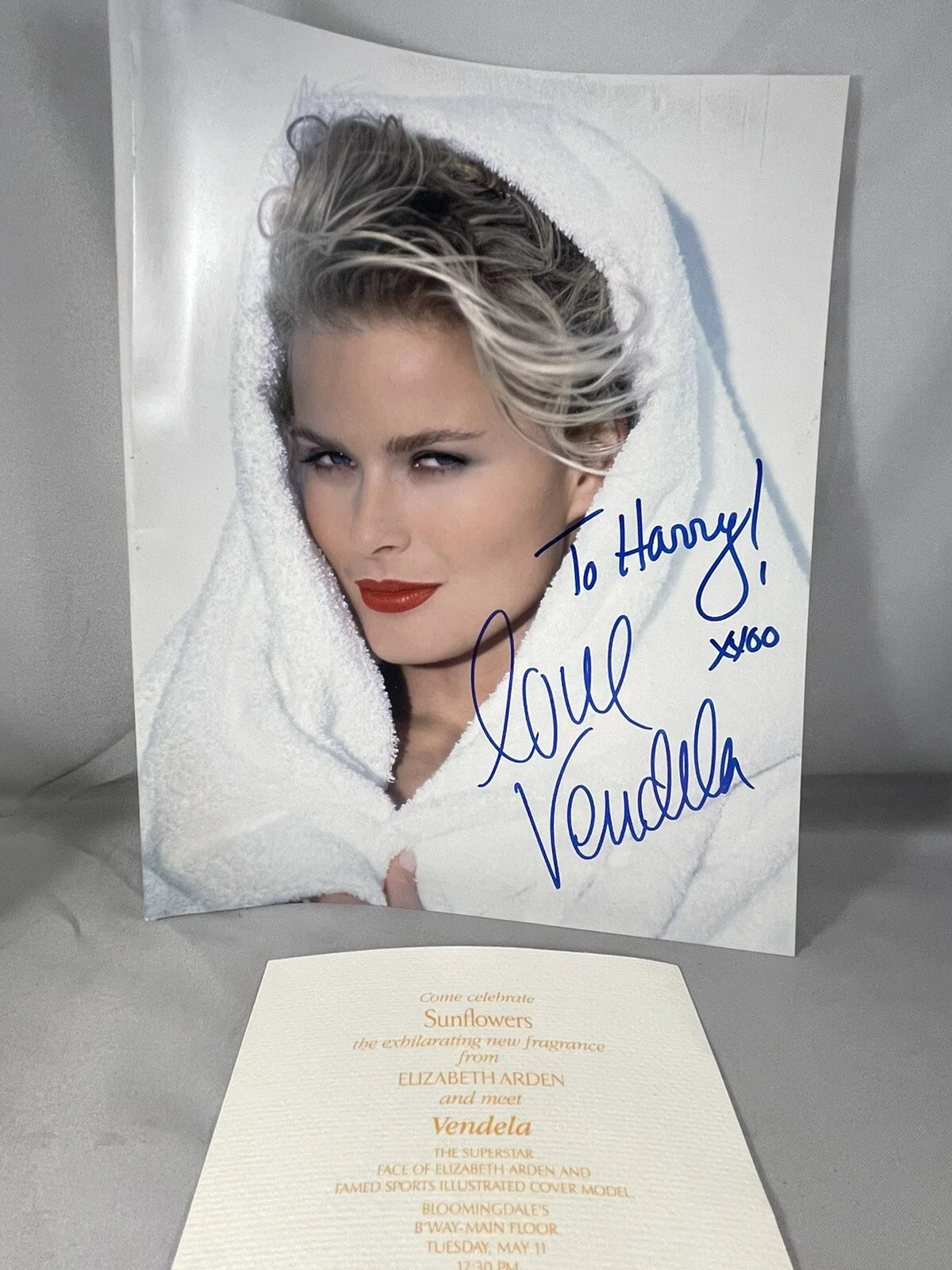 Vendela — Vendela Krisborn - Signed 8 X 10 Autograph Headshot Sports Illustrated - Model, изображение 2