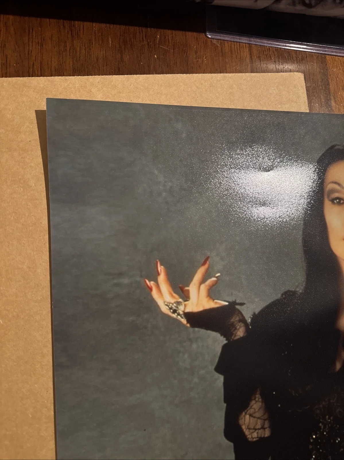Anjelica Huston Signed 16x20 Morticia Addams Photo Addams Family OCCM DAMAGED, изображение 3