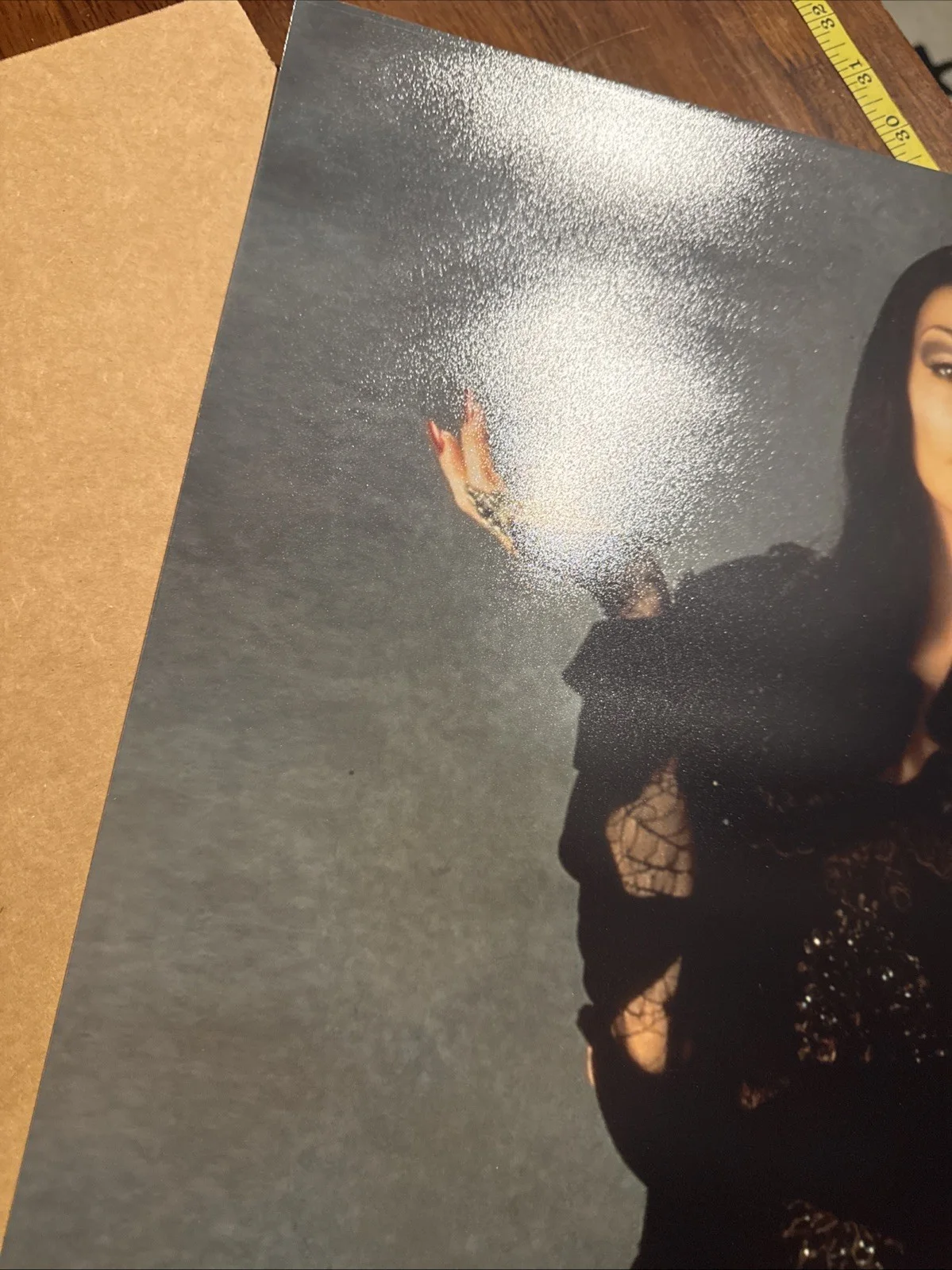 Anjelica Huston Signed 16x20 Morticia Addams Photo Addams Family OCCM DAMAGED, изображение 4